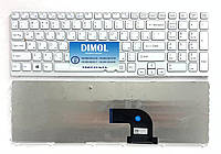 Оригинальная клавиатура для ноутбука Sony E15, E17, SVE15, SVE17 series, white, ru