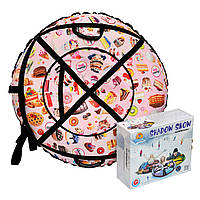 Надувні тюбінги від виробника 100 см "Кексіки" (Оксфорд, ПВХ)ватрушка надувна