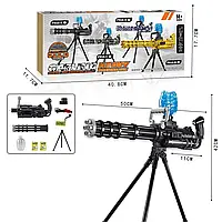 Пулемет детский на безопасных шарах орбиз с оптическим прицелом на аккумуляторе