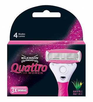 Змінні касети для гоління Wilkinson Quattro For Woman 3 шт