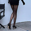 Жіночі колготки зі стрілкою, Колготи жіночі ажурні, Колготи капронові чорні, Колготи, фото 2