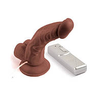 Вібратор на присоску Mr. Rude Buzzer Brown 9.0, фото 4