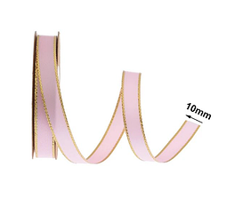 Стрічка для подарунку, рожево-золота