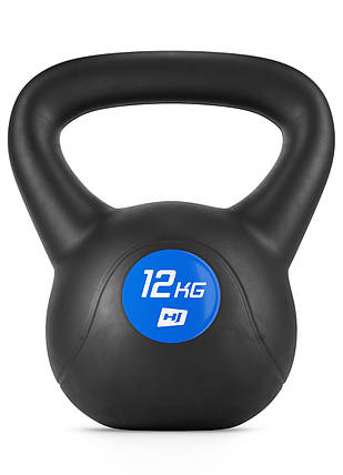 Гиря вінілова 12кг HS-PB012KB чорна, фото 1