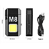 Електроімпульсна спіральна запальничка M8 з ліхтариком 3W, зарядкою від USB, фото 7