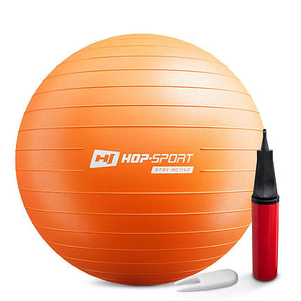 Фітбол Hop-Sport 65cm HS-R065YB orange + насос, фото 1