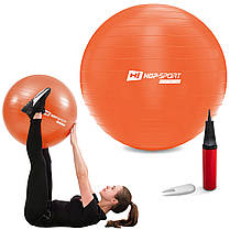 Фітбол Hop-Sport 65cm HS-R065YB orange + насос, фото 4