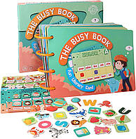 Велика розвиваюча книга Монтессорі на липучці Busy Book 16 тем