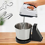 Міксер кухонний ZP-052 з металевою чашею 2 л з підставкою 7 режимів, фото 2