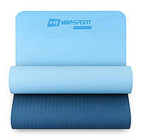 Коврик для фитнеса Hop-Sport TPE 0,6см HS-T006GM сине-голубой