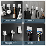 Тримач для бритви самоклеючий - гачок настінний - black, фото 7