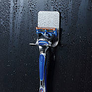 Тримач для бритви самоклеючий - гачок настінний - black, фото 9