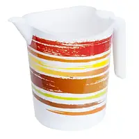 Кухлик з носиком пластиковий 1л 18*12*16см з декором Смужки Алеана