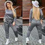 Жіночий весняний брючний костюм великого розміру новинка 2023, фото 4