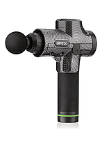 Перкусійний масажер Gymtek з змінними насадками сірий, фото 3