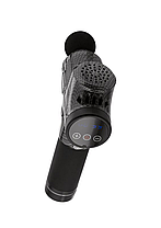 Перкусійний масажер Gymtek з змінними насадками сірий, фото 4