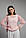 Жіночий ажурний джемпер сітка блідо-рожевого кольору. Модель 2734, фото 3