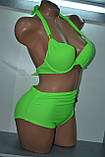 Купальник Fuba.Vi висока посадка Салатовий, фото 2