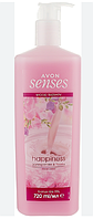 Увлажняющий крем-гель для душа "Happiness" Avon Senses, 720 мл
