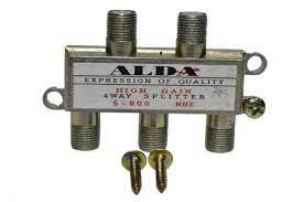 Розгалужувач (Splitter) 4-way Alda, корпус металевий