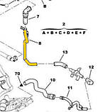Патрубок вебасто 6466S3 Peugeot 807, Citroen C8 з нержавіючої сталі, фото 3