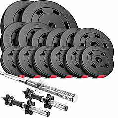 Набір Premium 58 кг з прямим грифом + 2 гантельних