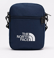 Сумка на плечо мессенджер The North Face. Барсетка Норд фейс Синяя