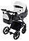 Коляска 2 в 1 Bair Kiwi Plus ECO BKP-51/15 білий / чорний, фото 3