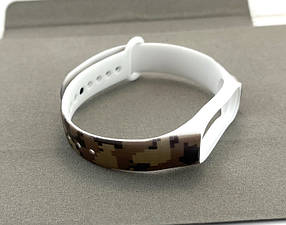 Ремінець на Xiaomi Mi Band 3, 4 силіконовий Camuflage Pixel Army