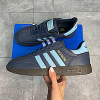 Стильные мужские кроссовки Adidas Spezial Dark Blue, Кеды адидас