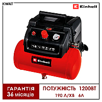 Компрессор воздушный 1200 Вт Einhell TC-AC 190/6/8 OF Set 190 л мин Ресивер 6 л