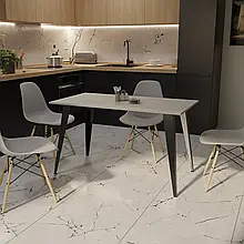 Стіл обідній прямокутний (1280х680мм) у кухню, вітальню з ЛДСП/метал Діл Неман