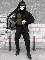 Зимовий тактичний чорний костюм для поліції SWAT OMNI-HEAT, зимова поліцейська форма ОМНІ ХІТ