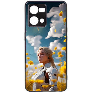 TPU+PC чохол Prisma Ladies для Oppo Reno 7 4G з креативним принтом Anime