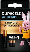 Батарейка Duracell Optimum AAA (LR03) 1.5В 4 шт