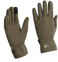 M-Tac перчатки зимние Soft Shell Olive, военные зимние перчатки олива, тактические перчатки софт шел, мужские