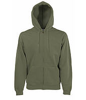 Толстовка Fruit of the Loom Premium hooded sweat jacket S Оливковый (062034059S)