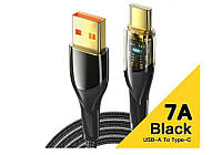 Кабель USB Essager USB-A to Type-C 100W кабель USB-A to C для ноутбука планшета с быстрой зар 7A 2 метра
