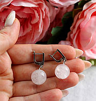 Жіночі сережки з білого кварцу