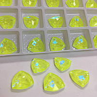 Нашивні стрази триліанти Lux, цвет Neon Yellow Delite, 12мм*1шт