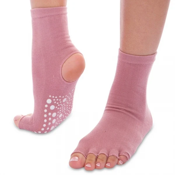 Шкарпетки для йоги з відкритими пальцями і закритим склепінням розмір 36-41