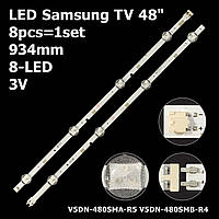 LED подсветка Samsung TV 48" V5DN-480SMB-R4 UE48K5200 UN48J6200A UN48J6200AFXZC UN48J5000 UN48J5200 2шт.