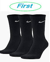 Мужские Черные высокие носки Найк на голень полу гетры носки Nike высокое качество для тренировок