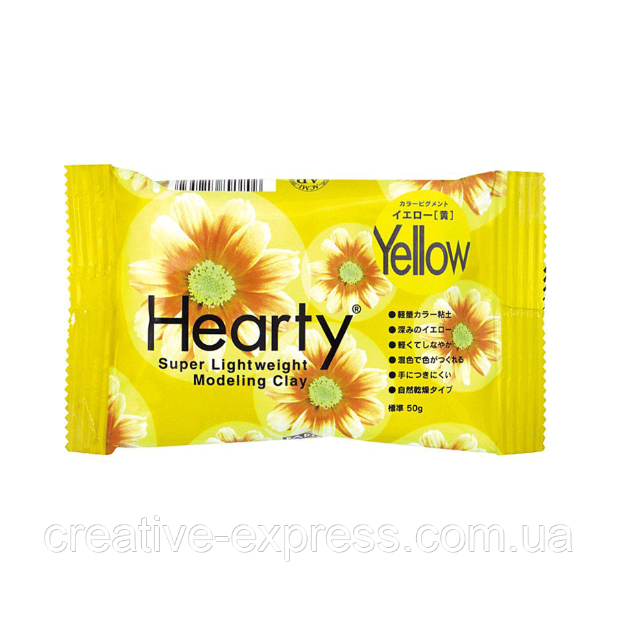Пластика самозастигаюча NEW Hearty, Жовта, 50г, Padico