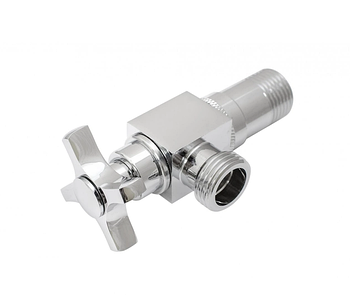 Кран кутовий 1/2" поворотний корпус, хром JF-208 ANGO