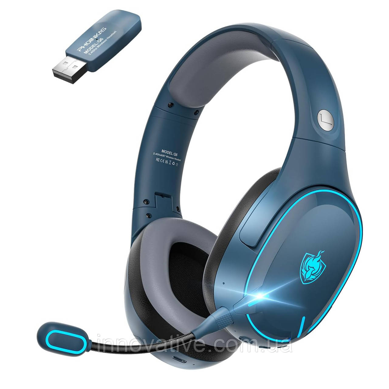 ヘッドホン KOTION EACH G9000 BLUE Наушники игровые Kotion Each G9000 с подсветкой проводные 2м
