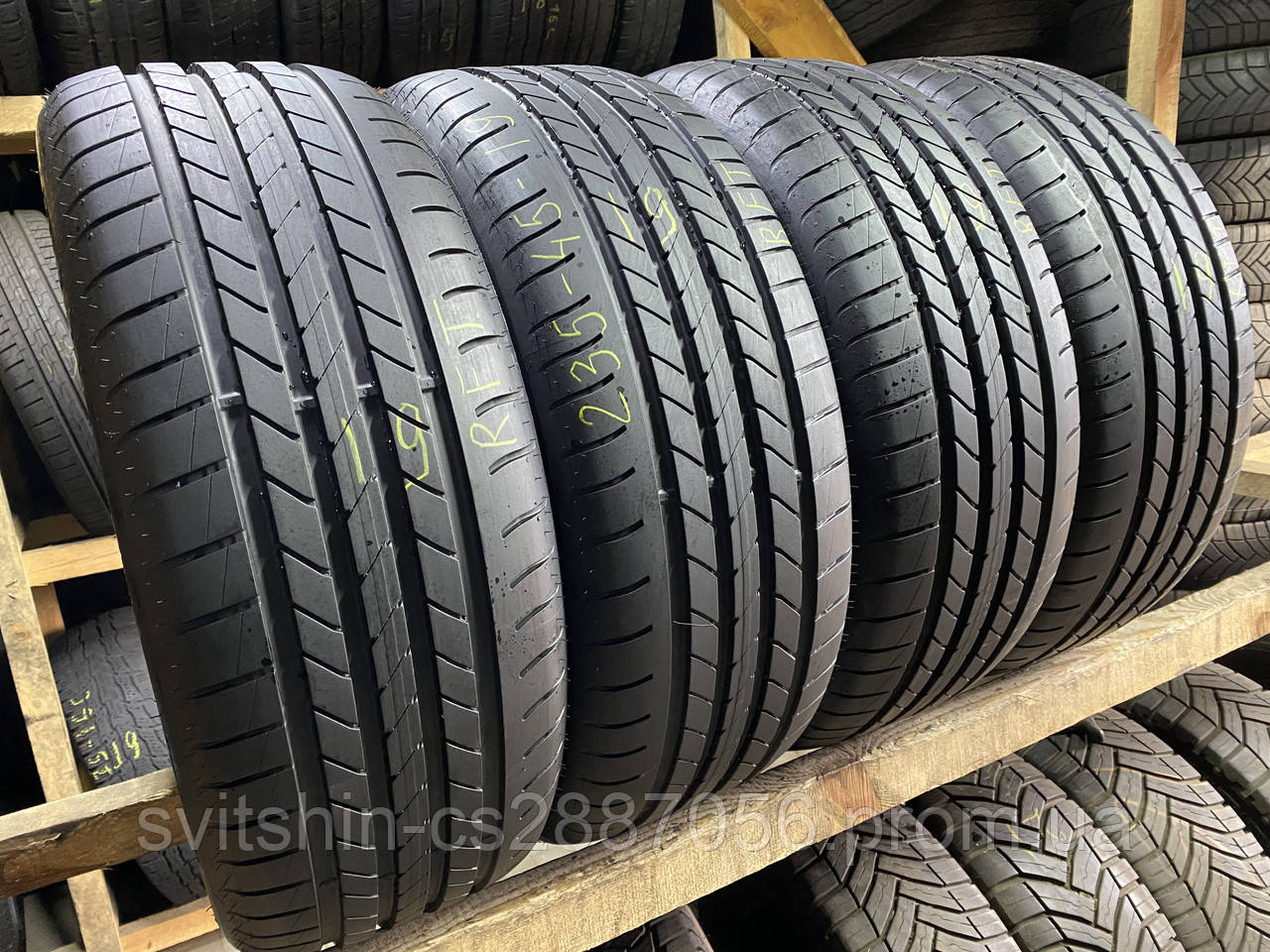 Літні Шини 235/45R19 Goodyear Efficient Grip RFT 2019рік 6,5мм, фото 1