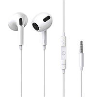 Проводные наушники вкладыши Baseus Encok 3.5mm lateral in-ear Wired Earphone H17 с микрофоном White