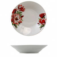 Тарелка глубокая полупорционная суповая с цветами 205мм 8 "Пион" (4365)