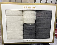 Набор махровых полотенец 2 шт для лица и 2 шт для сауны Altinbasak Турция